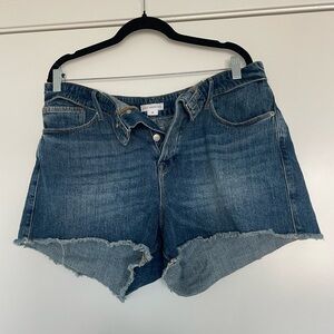 Good American Dark Blue Jean Shorts